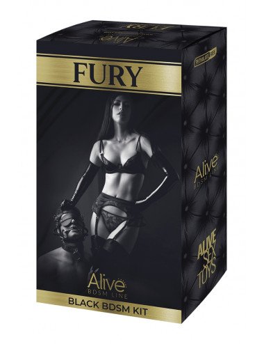 Kit BDSM Fury noir - Alive