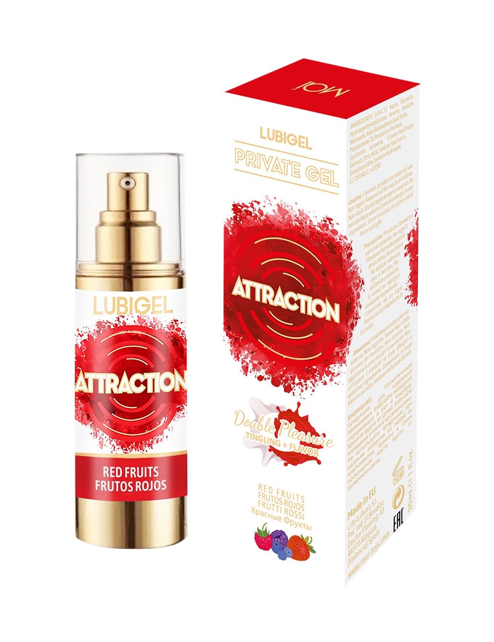 Lubrifiant stimulant fruits rouges - Attraction