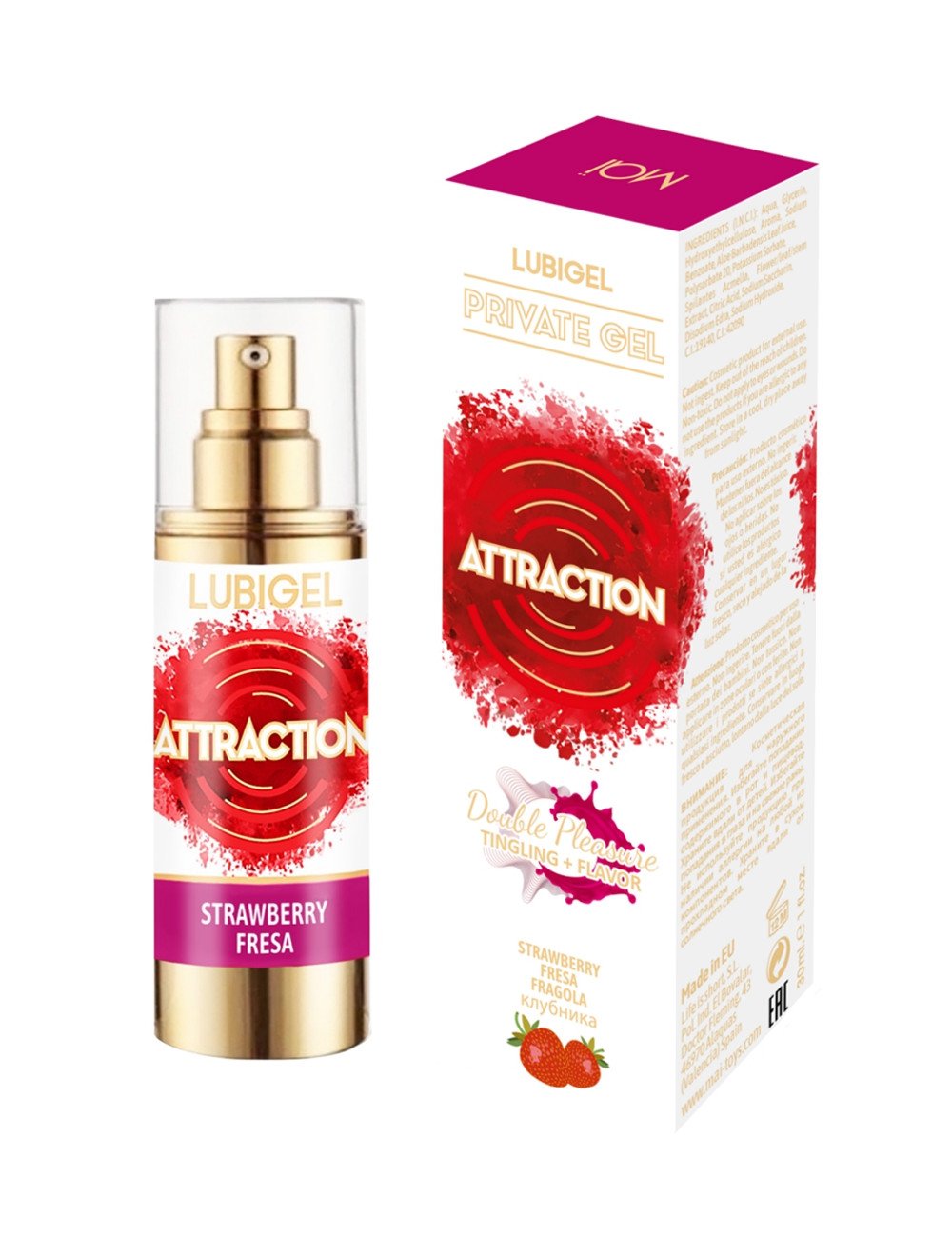 Lubrifiant stimulant fraise - Attraction