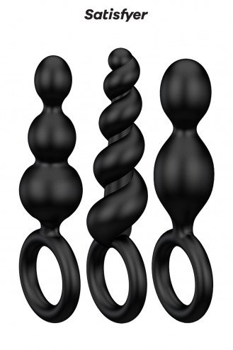 Set de 3 plugs noirs Booty Call - Satisfyer