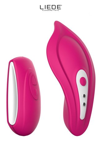 Stimulateur chauffant télécommandé Panty Vibe - cerise