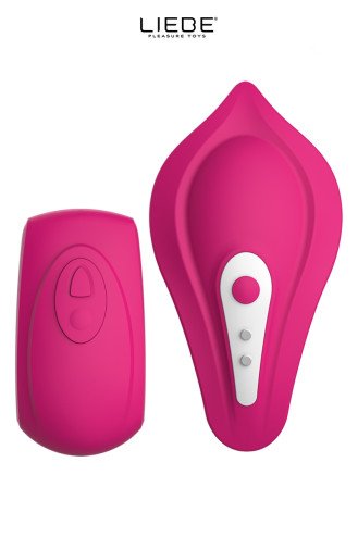 Stimulateur chauffant télécommandé Panty Vibe - cerise