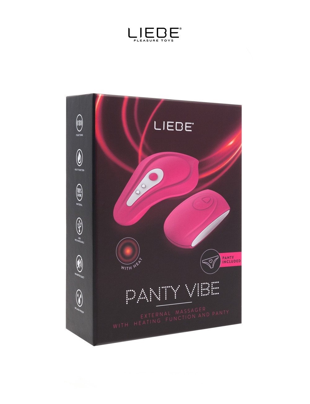 Stimulateur chauffant télécommandé Panty Vibe - cerise