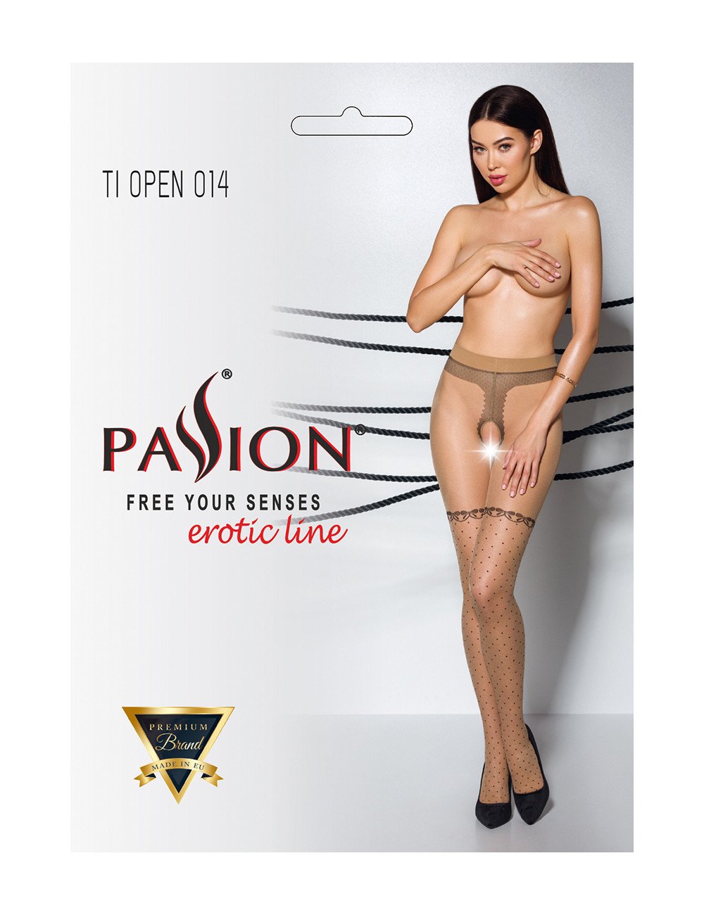 Collants ouverts TI014 20 deniers - beige