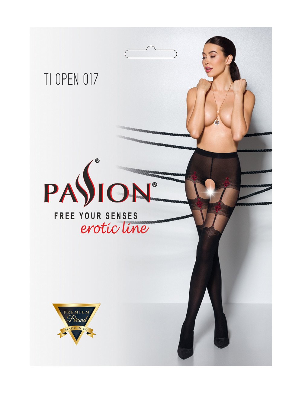 Collants ouverts TI017 20/40 deniers - noir