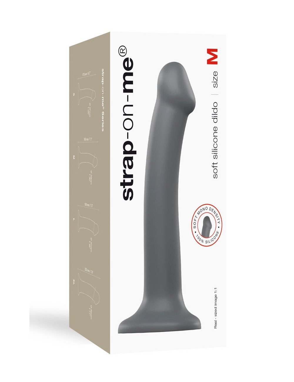 Dildo mono densité gris L - Strap On Me