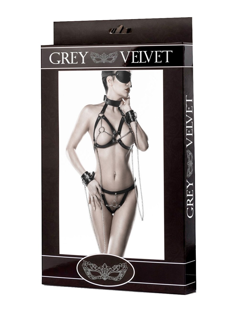 Lingerie SM chic 5 pièces - Grey Velvet