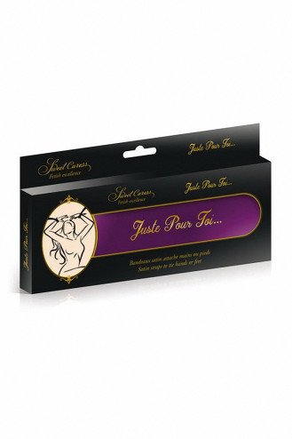 2 liens BDSM satin pourpre - Sweet Caress