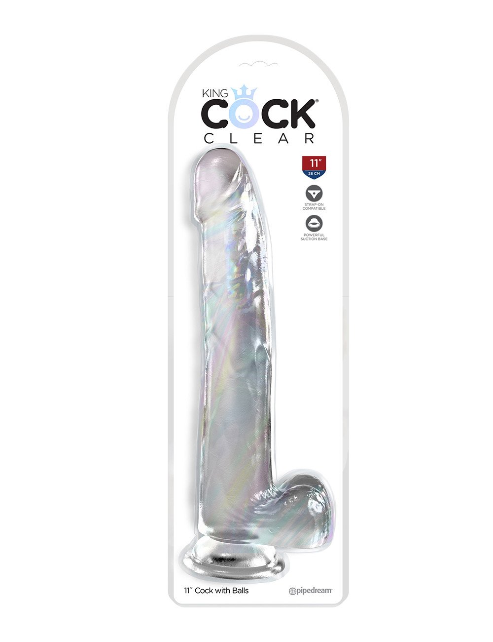 Gode XXL  30,5 x 5,1 cm Clear - King Cock