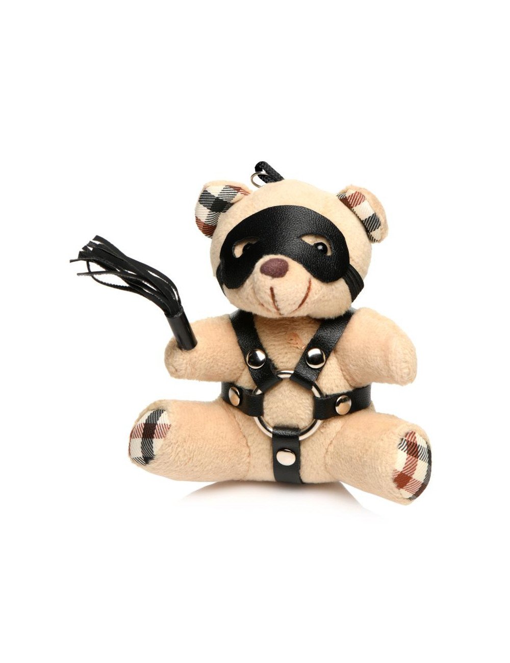 Porte-clés Teddy Bear BDSM avec martinet