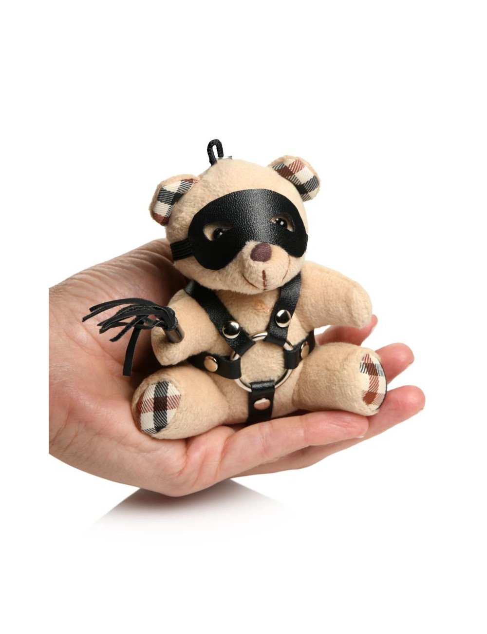 Porte-clés Teddy Bear BDSM avec martinet