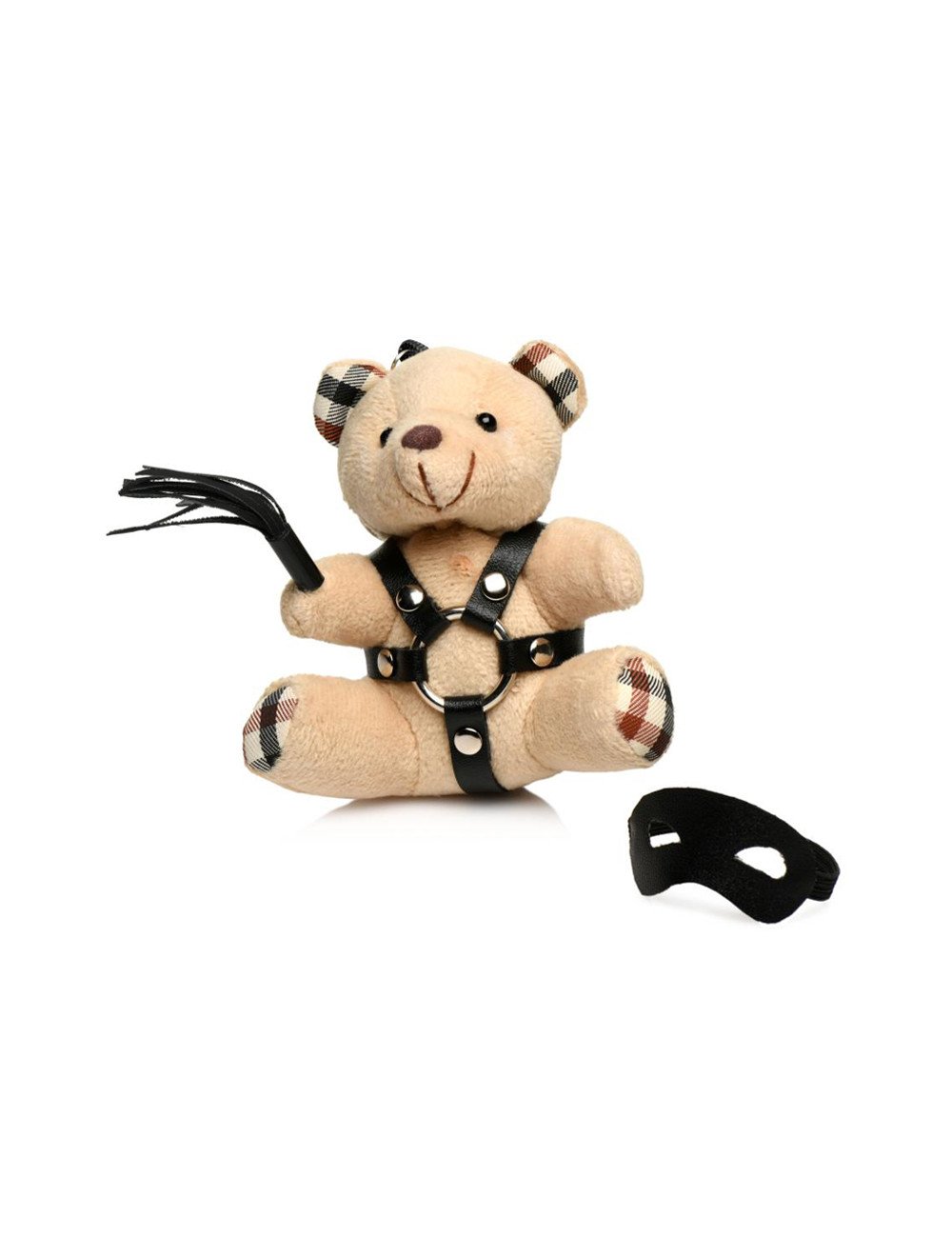 Porte-clés Teddy Bear BDSM avec martinet