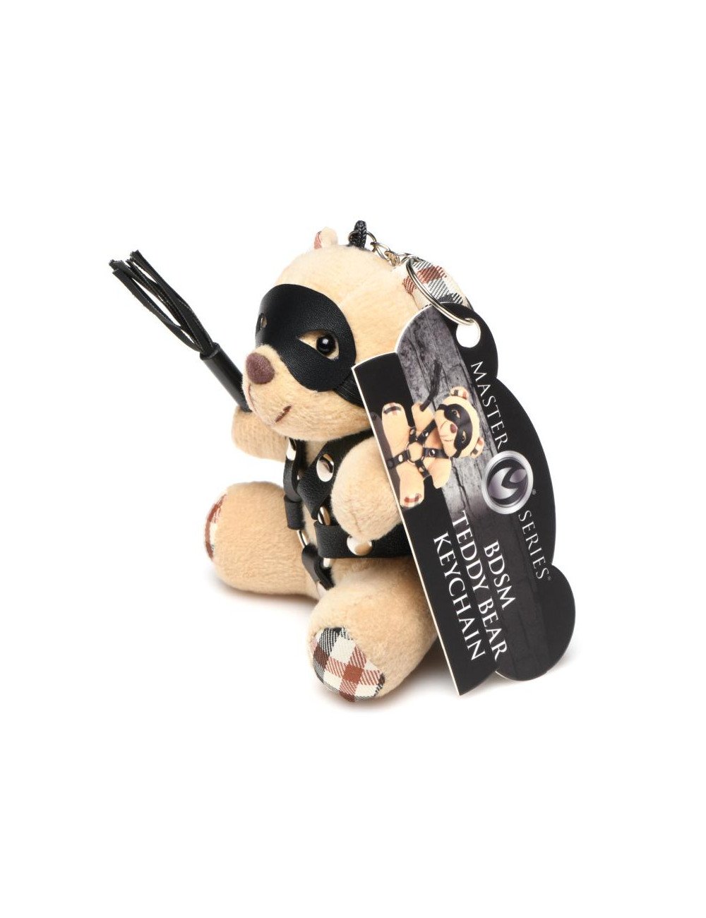 Porte-clés Teddy Bear BDSM avec martinet