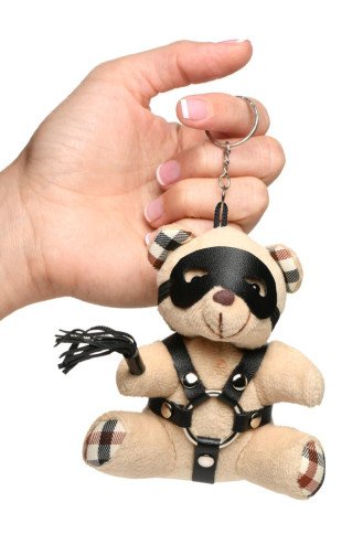 Porte-clés Teddy Bear BDSM avec martinet