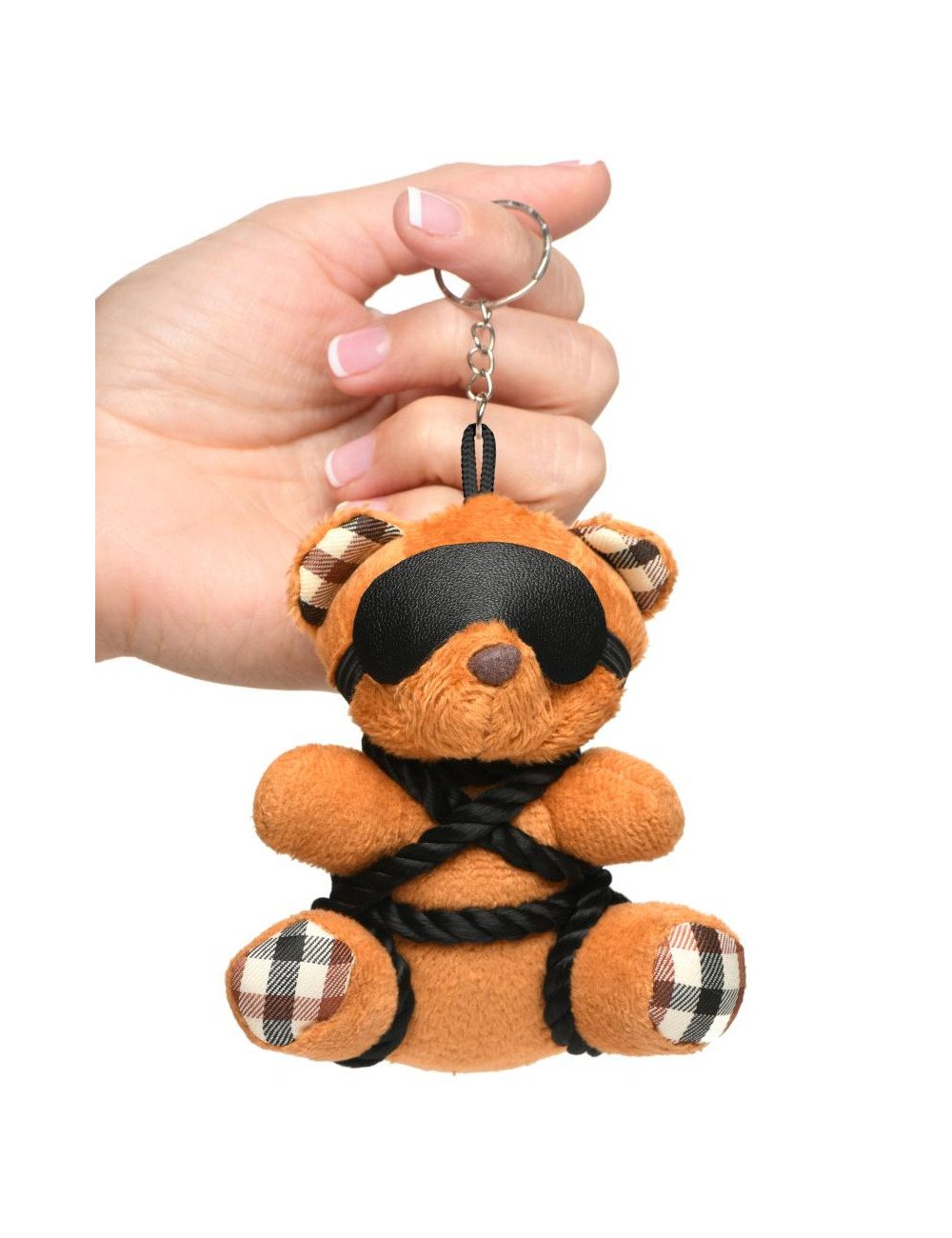 Porte-clés Teddy Bear en tenue Bondage