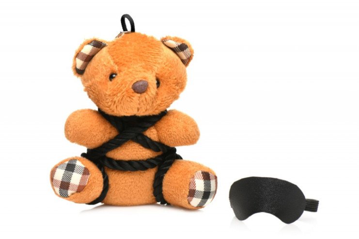 Porte-clés Teddy Bear en tenue Bondage