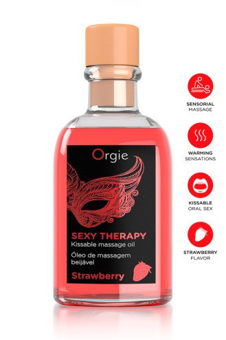 Huile de massage embrassable Sexy Therapy fraise