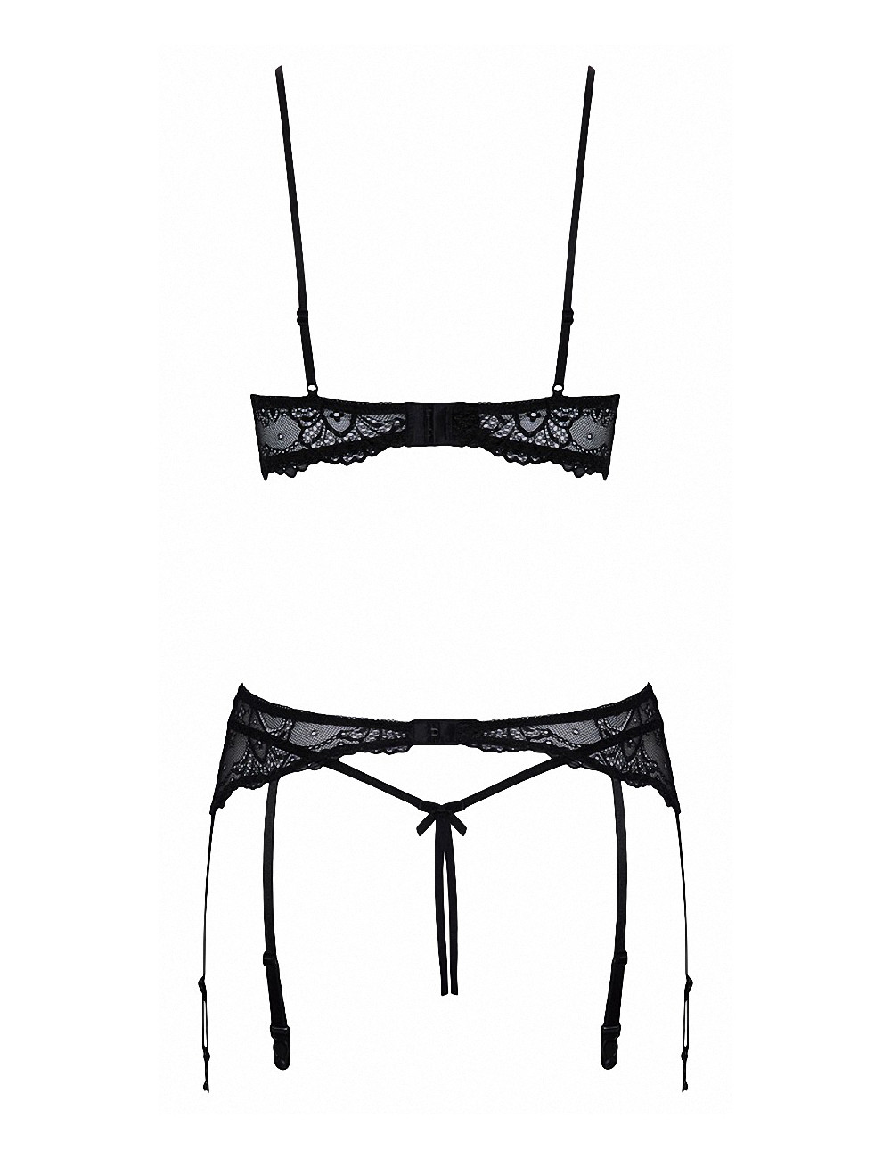 Ensemble lingerie ouverte noir - Cotelli Lingerie