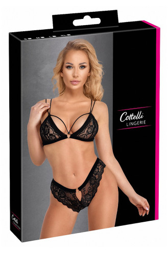 Ensemble coquin noir 2 pièces - Cottelli Lingerie