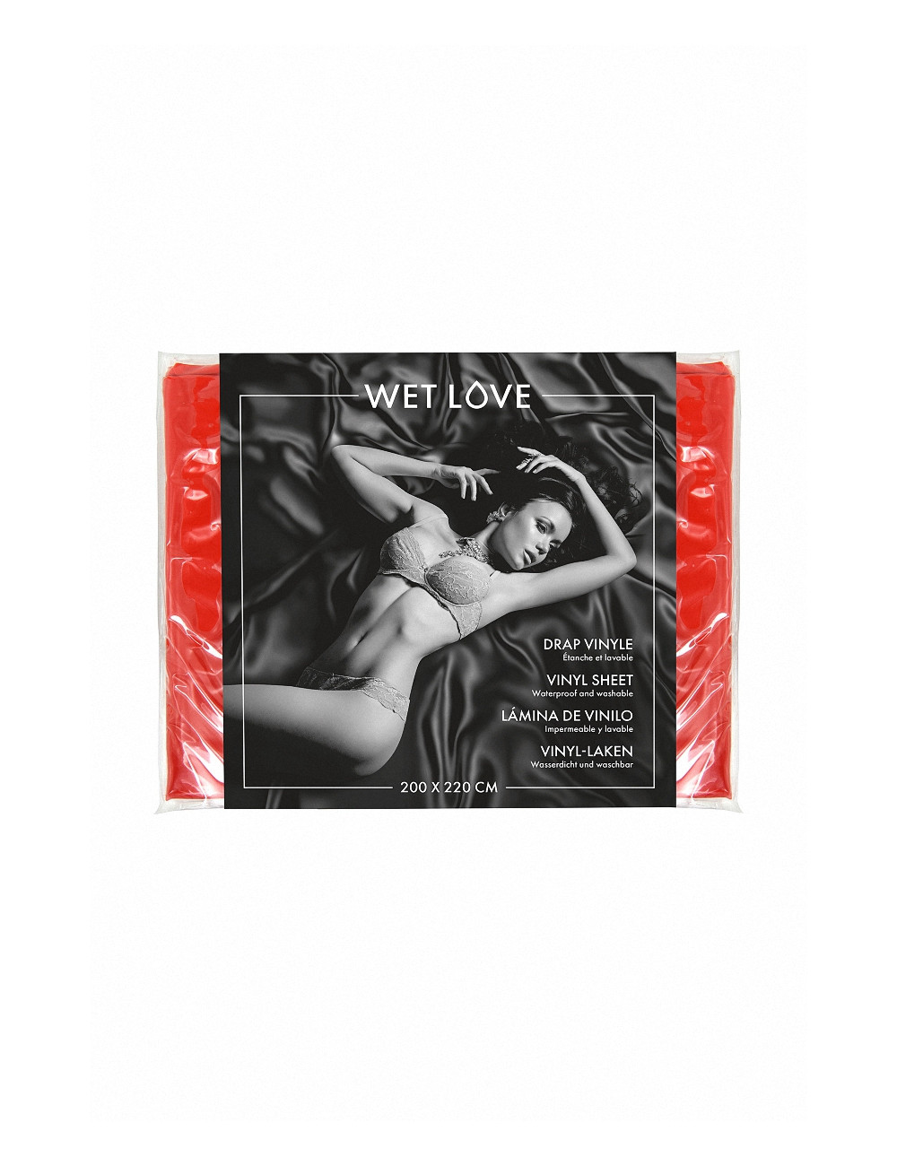 Drap Vinyle rouge 220 x 200 cm - Fetish Tentation