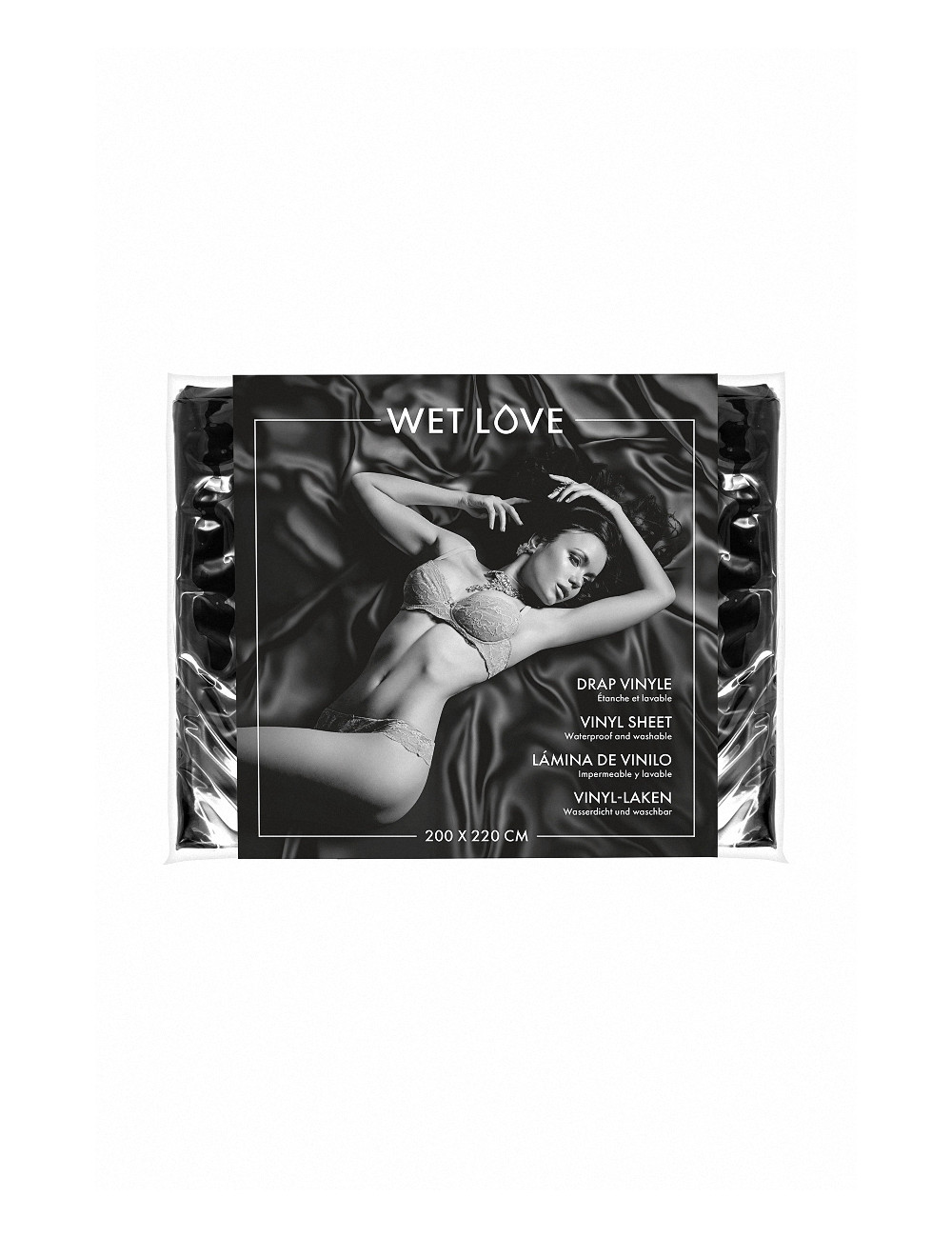 Drap Vinyle noir 220 x 200 cm - Fetish Tentation