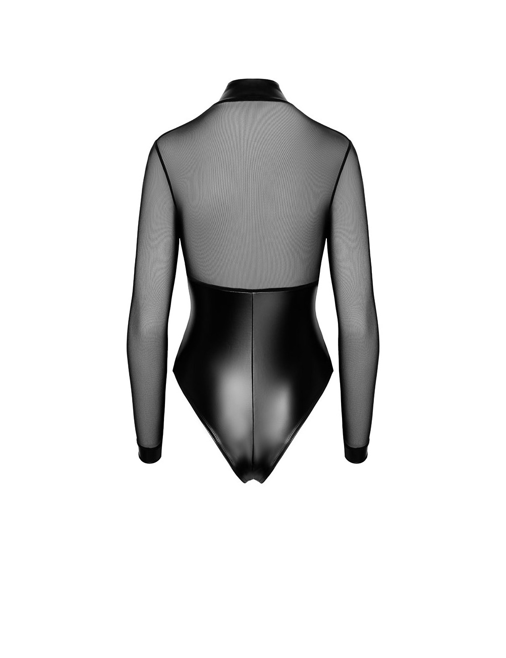 Body Edge zippé avec anneaux F321 wetlook et tulle