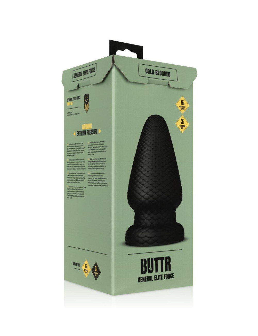 Plug anal XXL Cold Blooded diamètre 9,9 cm - Buttr