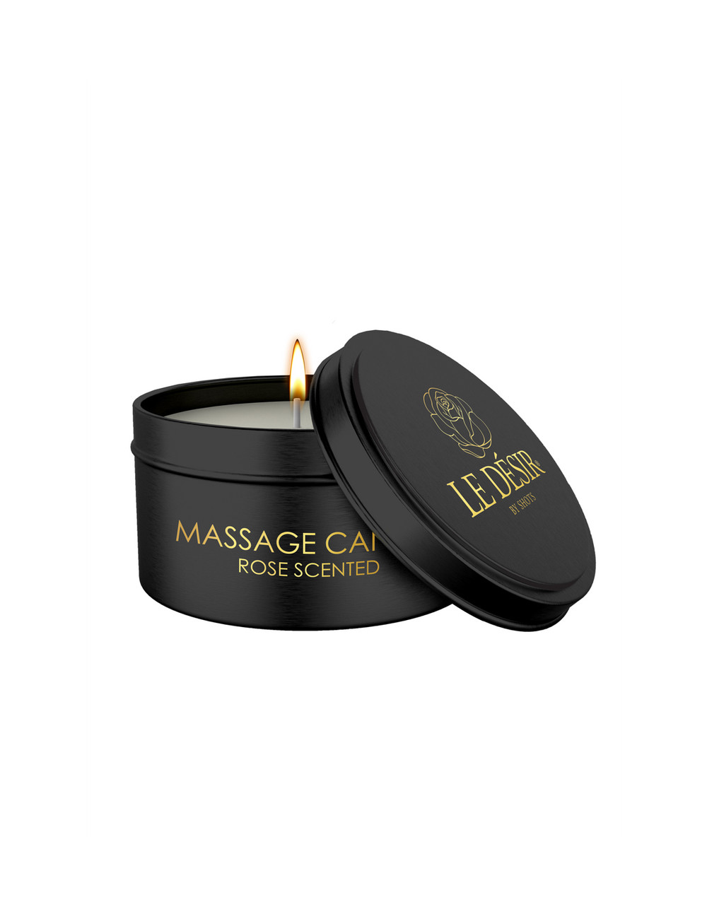 Bougie de massage érotique rose 100g - Le Désir