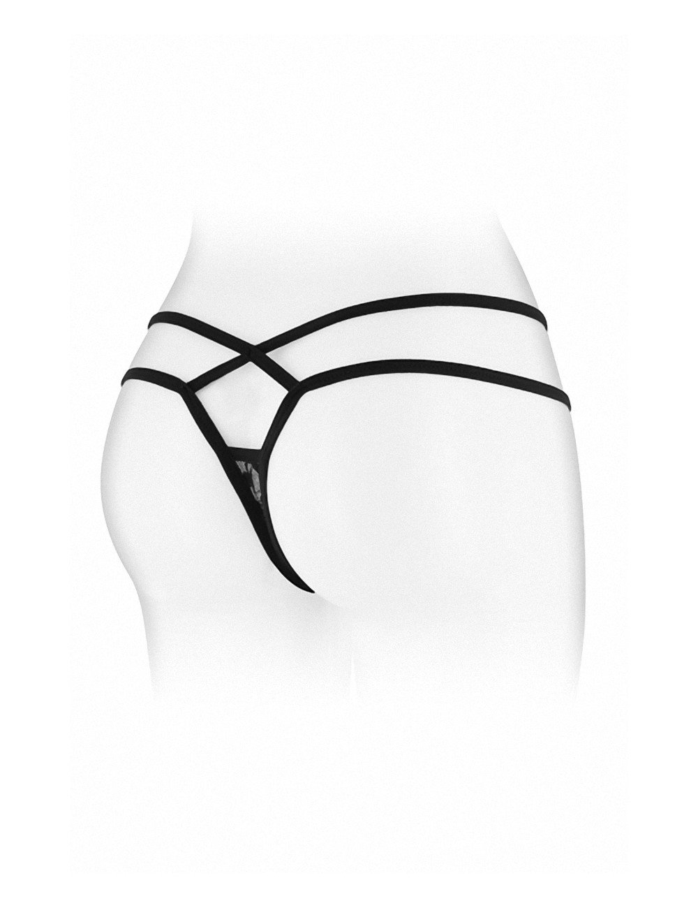 String ouvert Mylene - noir