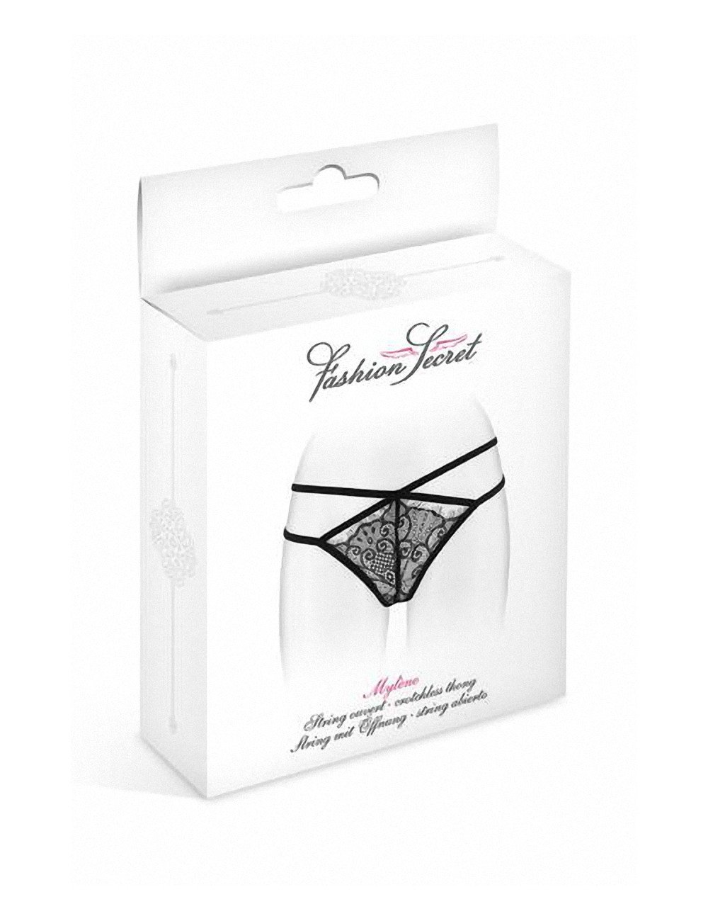 String ouvert Mylene - noir