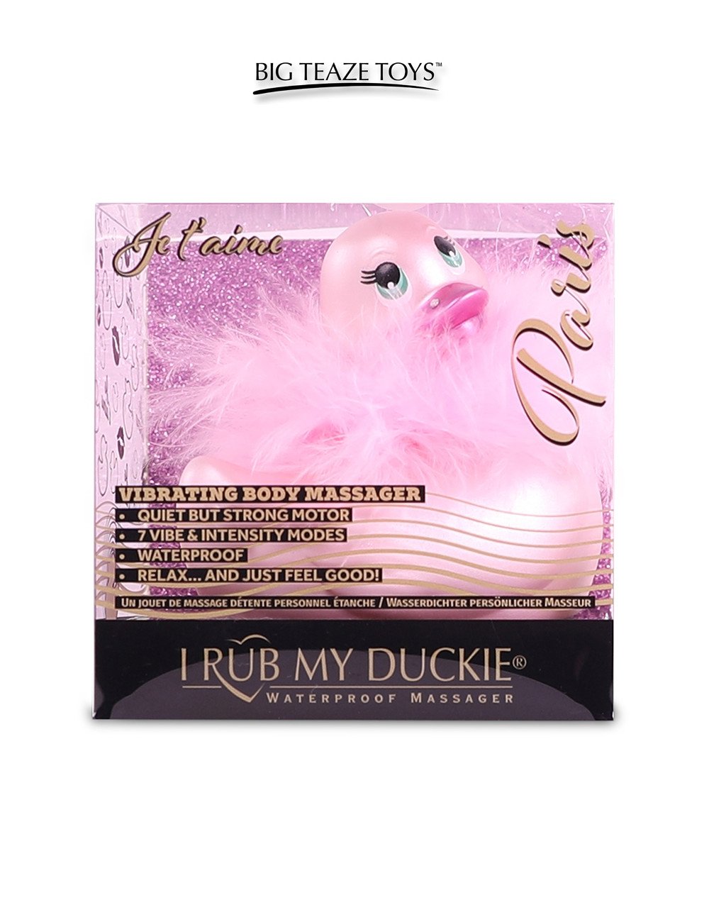 Mini canard vibrant Duckie Paris - rose