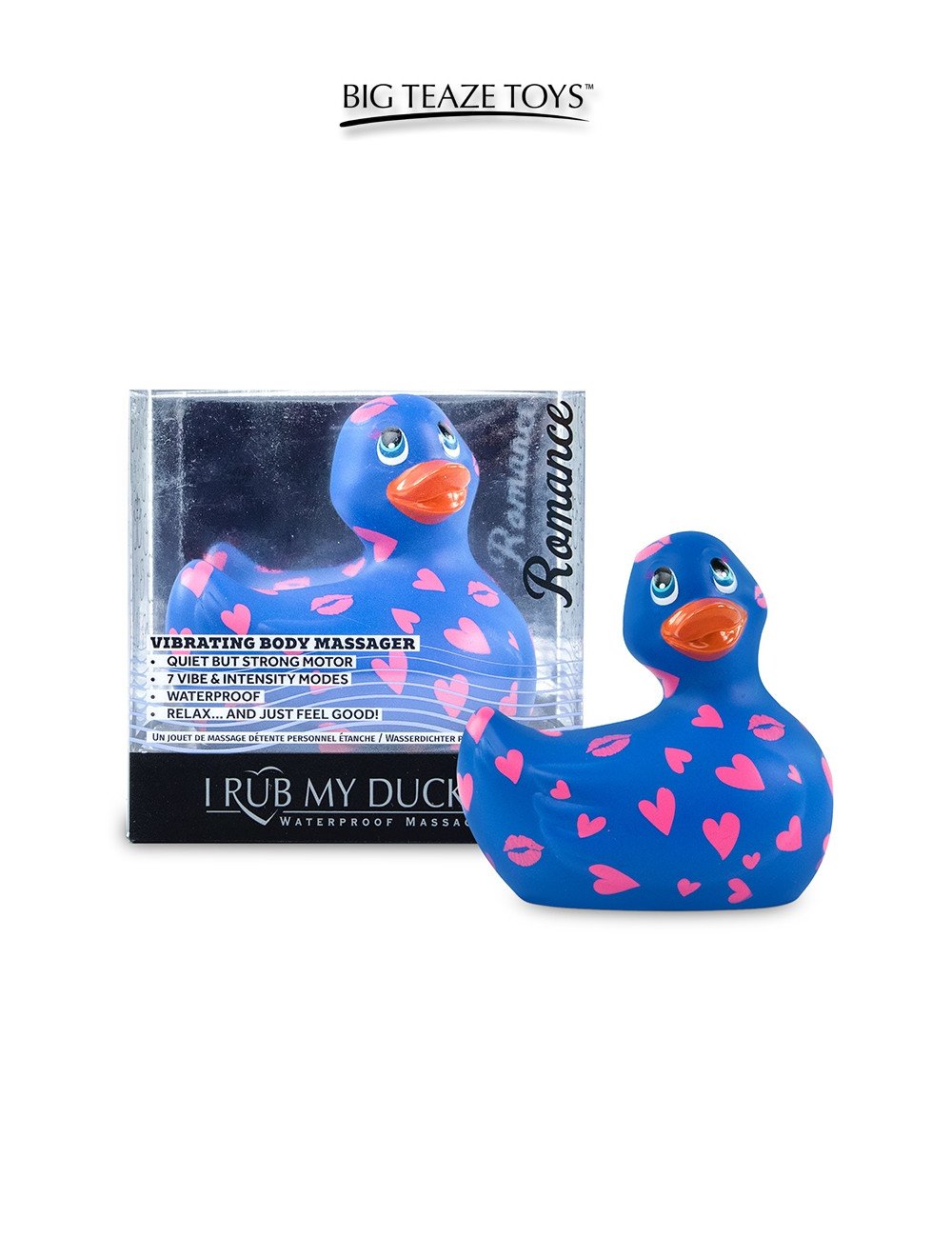 Mini canard vibrant Romance bleu et rose