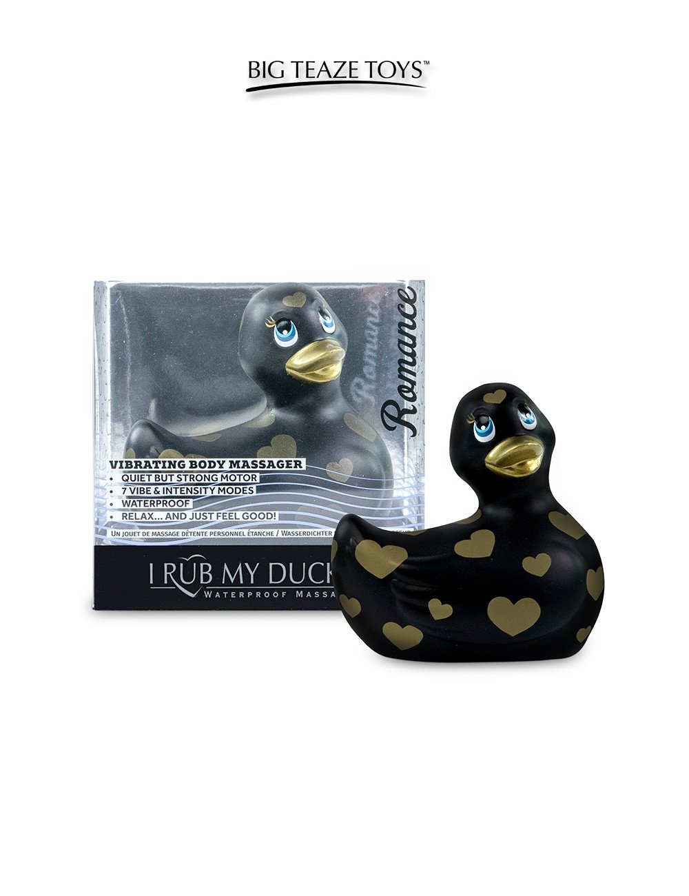 Mini canard vibrant Romance noir et or