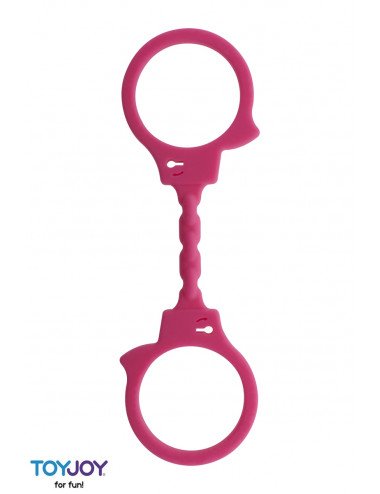 Menottes silicone stretchy - rose