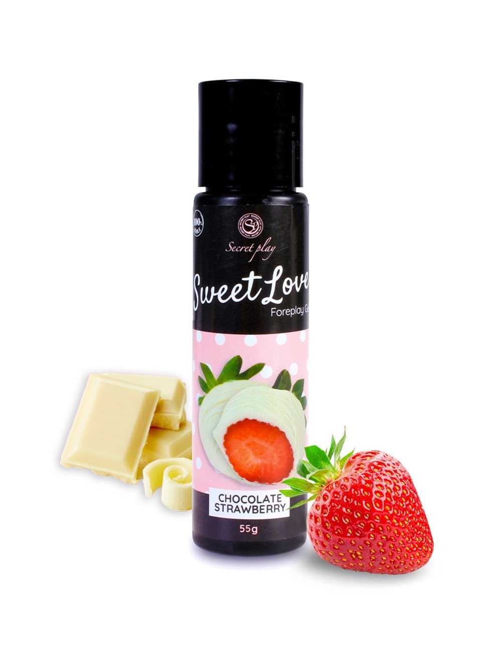 Lubrifiant comestible fraise & chocolat blanc - 60ml