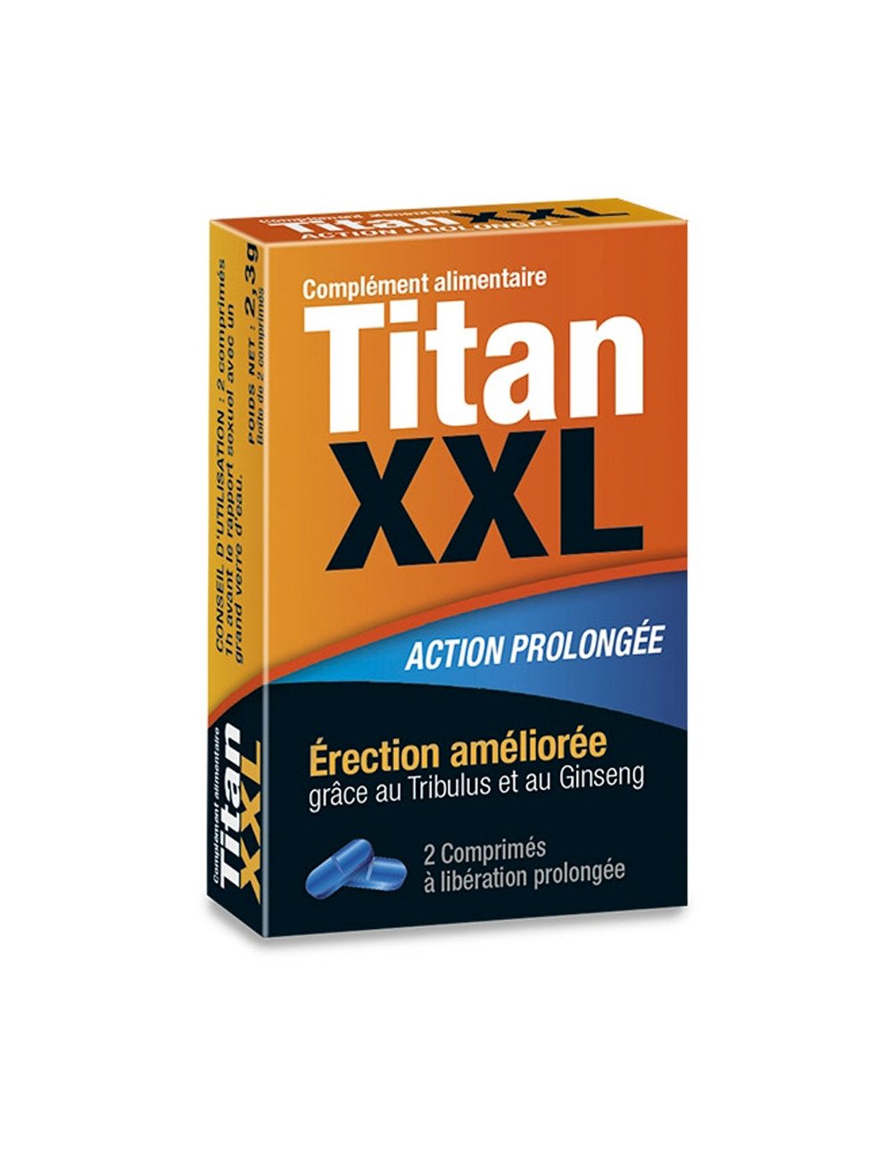 Titan XXL (2 gélules) - stimulant sexuel