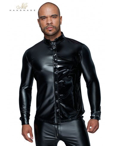 Chemise wetlook et vinyle H064