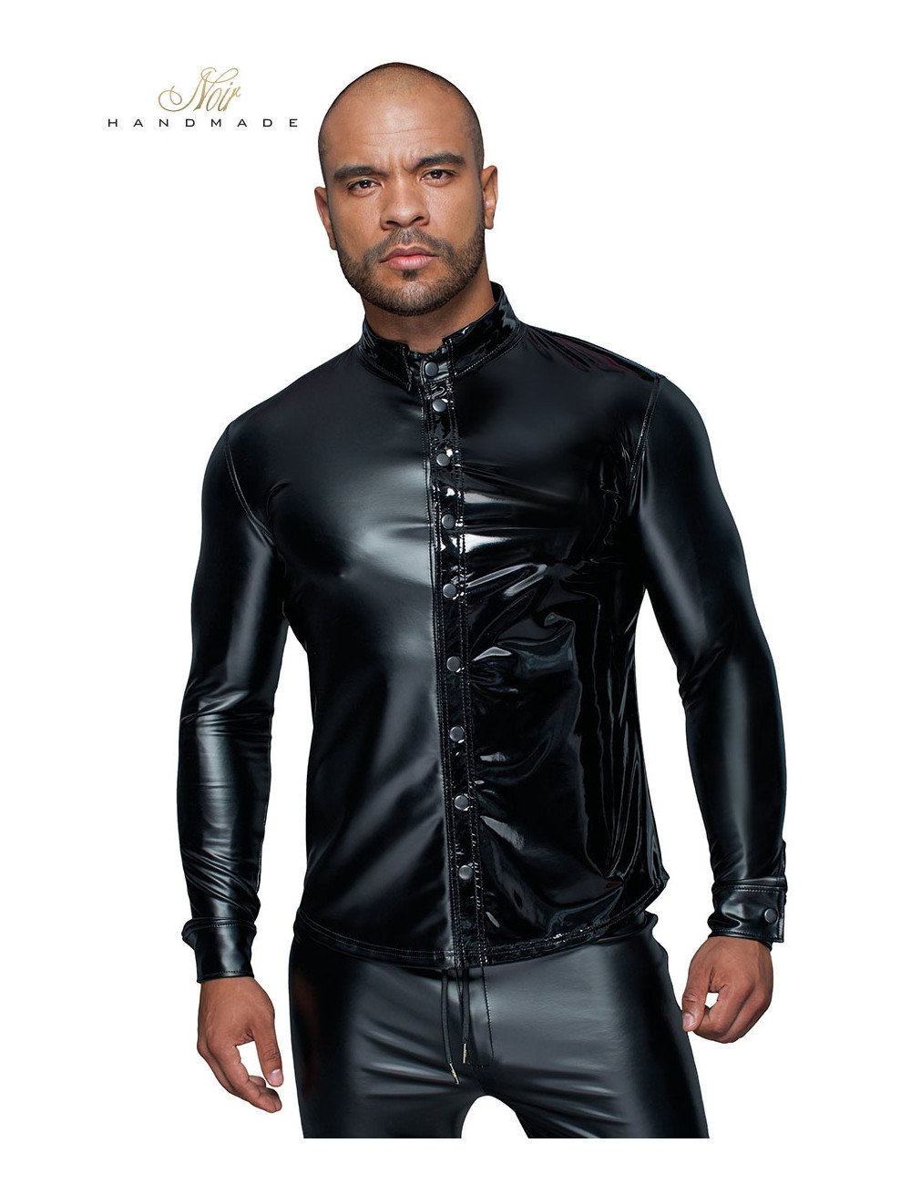 Chemise wetlook et vinyle H064