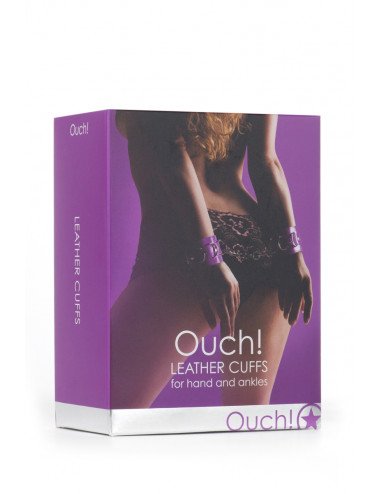 Menottes Premium en cuir violet - Ouch