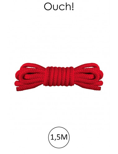 Mini corde de bondage 1,5m rouge - Ouch