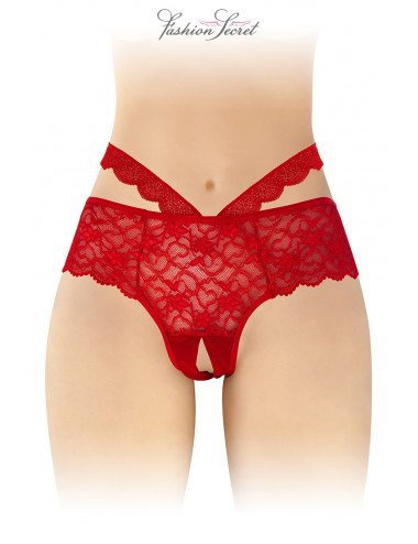 Culotte ouverte rouge Marie - Fashion Secret