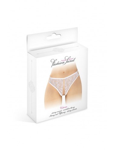 String blanc ouvert Victoria - Fashion Secret