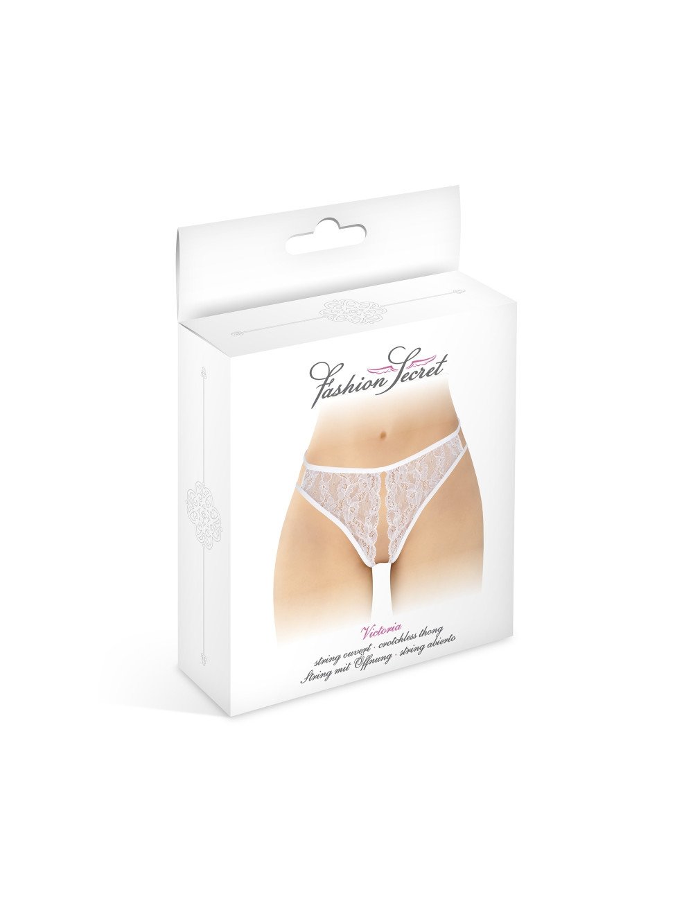 String blanc ouvert Victoria - Fashion Secret