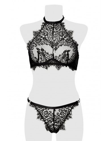 Ensemble bustier et string dentelle - Grey Velvet