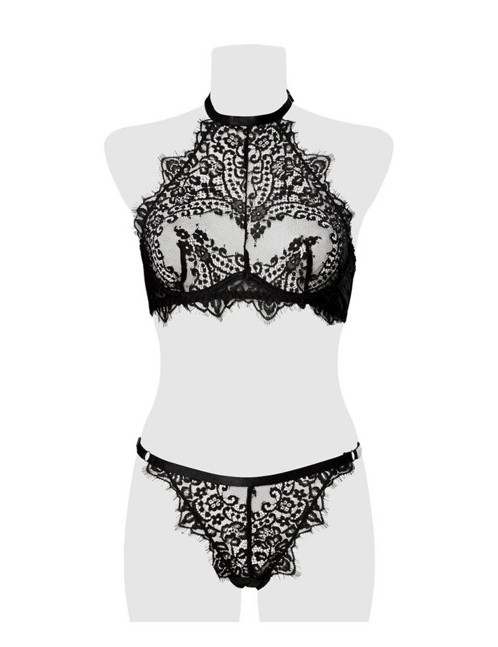 Ensemble bustier et string dentelle - Grey Velvet