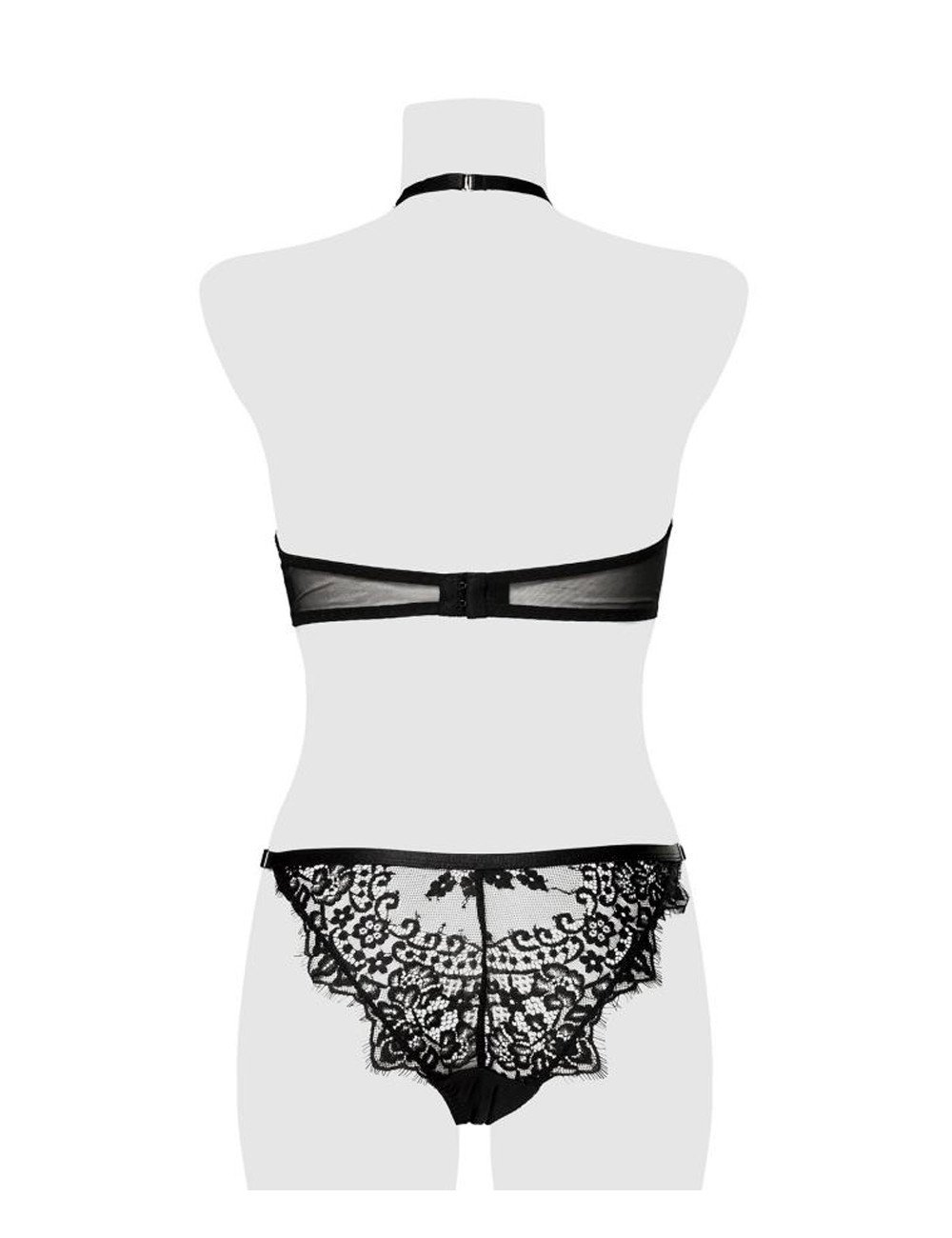 Ensemble bustier et string dentelle - Grey Velvet