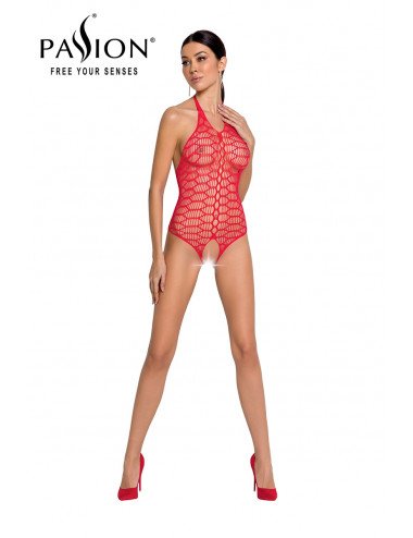 Body résille ouvert BS087 - Rouge