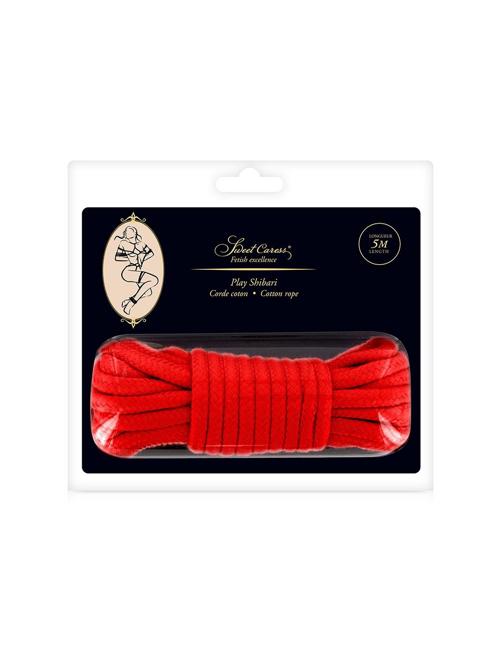 Corde de bondage rouge 5m - Sweet Caress