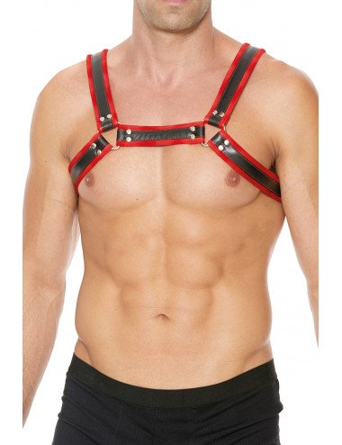 Harnais Buckle Bulldog rouge - Ouch!