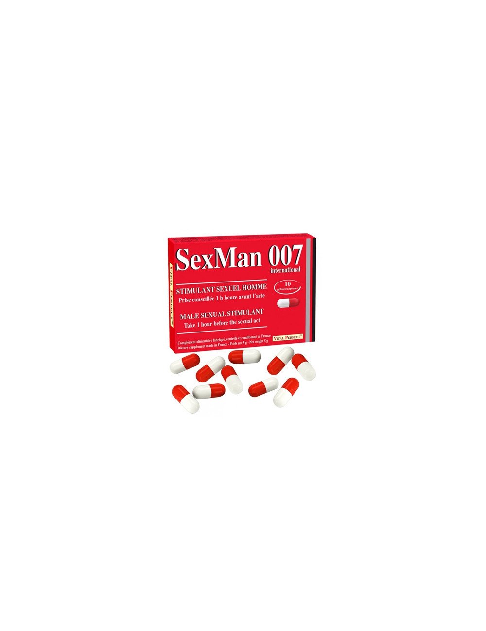 Aphrodisiaque SexMan 007 (10 gélules)